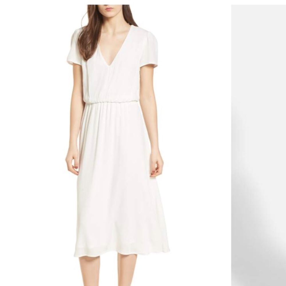 WAYF blouson midi dress